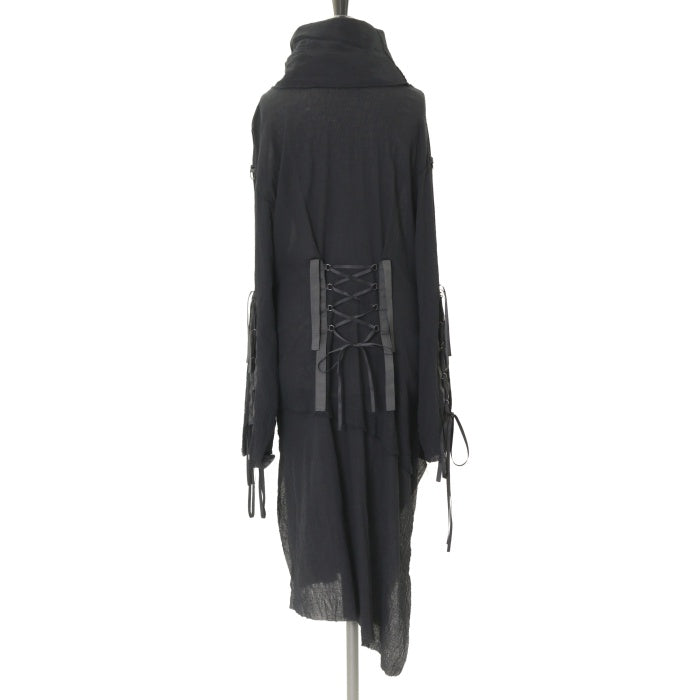 USED】【Men】フォールクロス・ガーゼロングトップス（黒×青） | Moi