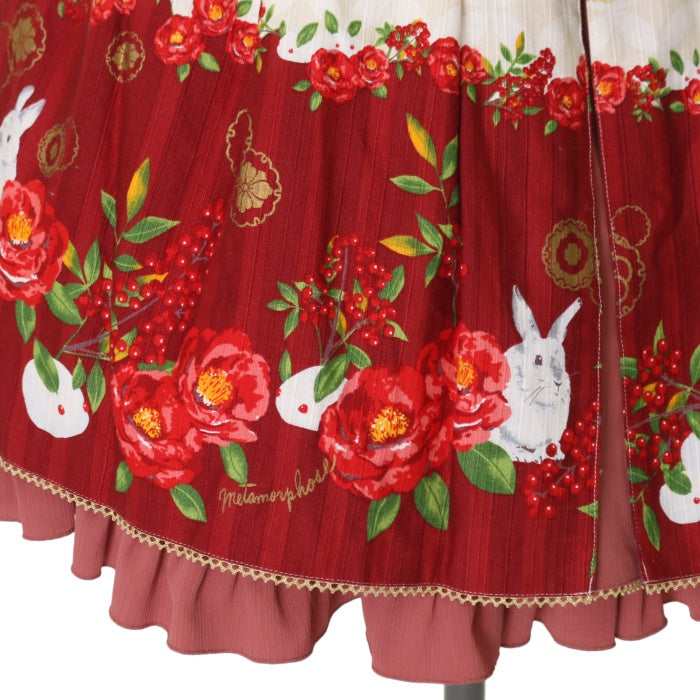 USED】風花のゆきうさぎタックジャンパースカート | metamorphose