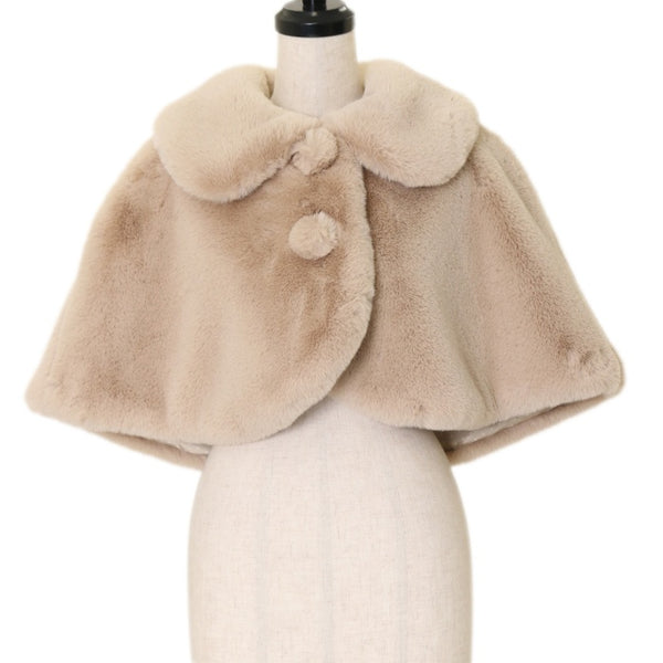 【美品】mariapipi マリアピピ  マリピピ もこもこケープ(黒) USED】ポンポンケープ | Maria pipi | ロリータ ゴスロリブランド服