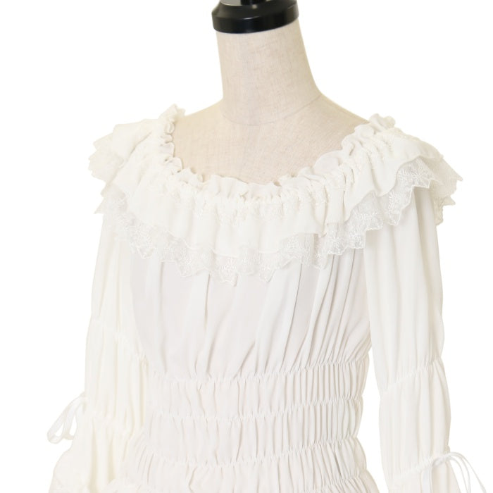 ヴァレリス　 Blossom Breeze Blouse white ヴァレリス Blossom Breeze Blouse white Vallée lys／Blossom