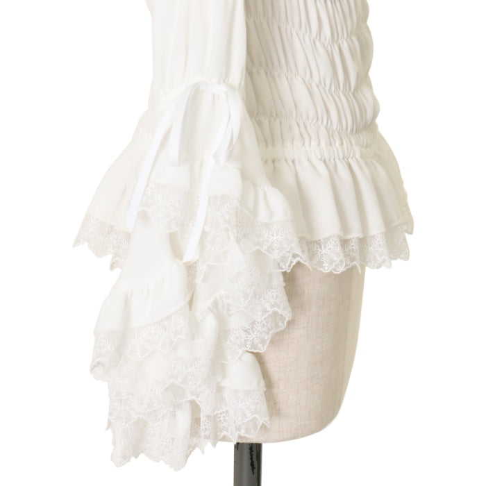 アトリエピエロ　ヴァレリスBlossom Breeze Blouse white ATELIER-PIERROT/Vallée lys】Blossom Breeze Blou