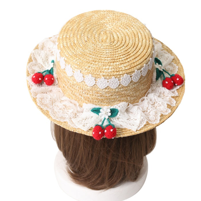 おめかしBerry編みぐるみストローHat USED】おめかしBerry編みぐるみストローHat | Angelic Pretty