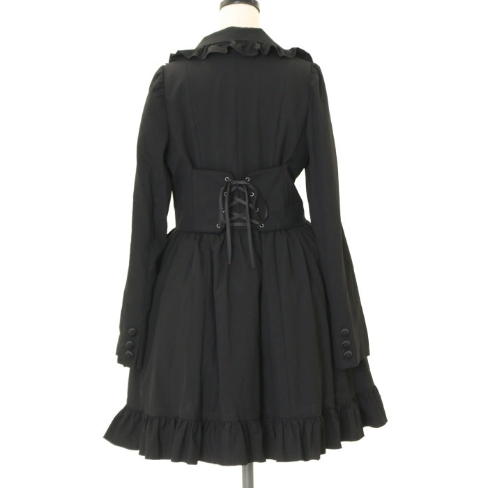 BLACK PEACE NOW 　黒ジャケット　ゴスロリ　ロリータ USED】【Mサイズ】フリルロングジャケット | BLACK PEACE NOW