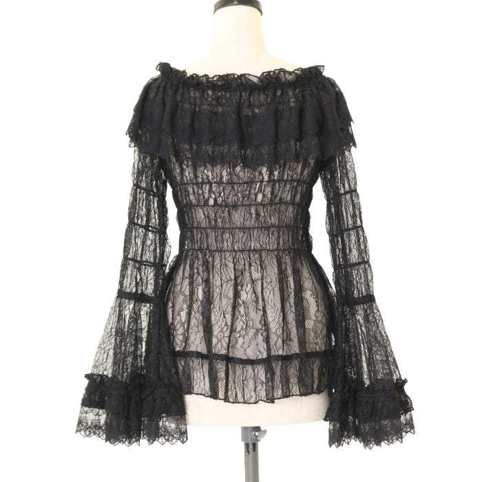 USED】Shirring princess sleeve blouse-Lace- | ATELIER