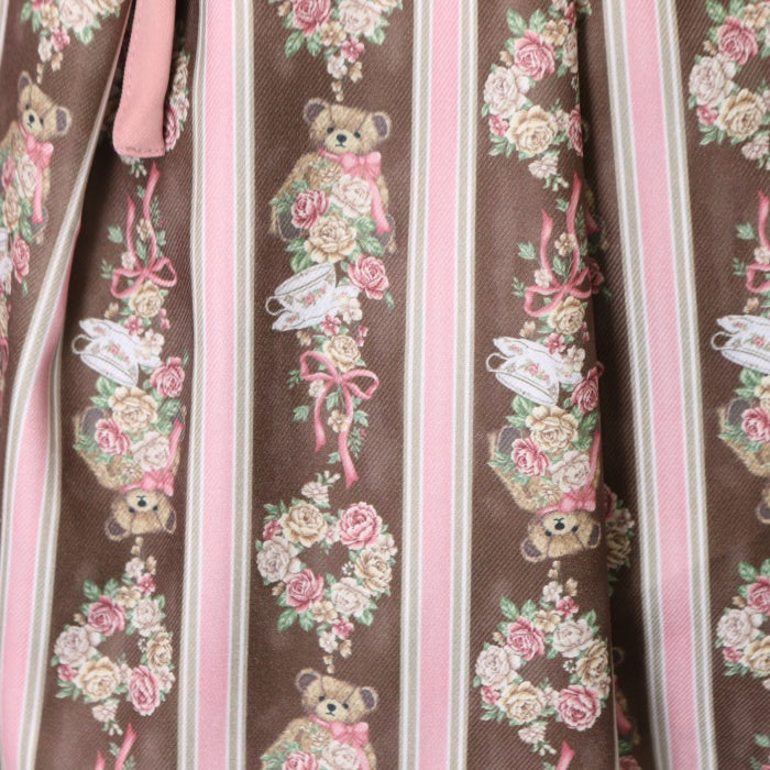 axes femme kawaii Rosy Bear柄ジャンスカ axes femme kawaii