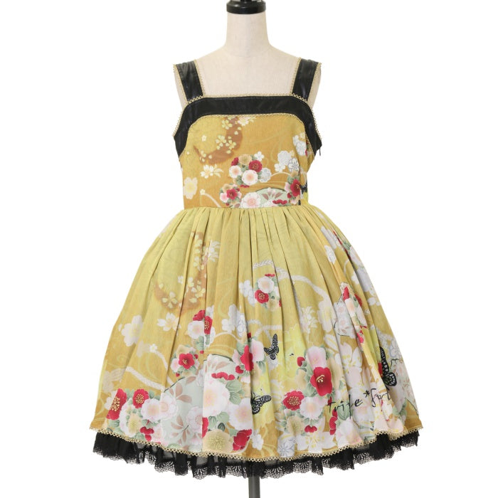 トリプルフォーチュン　triple fortune　ジャンパースカート Triple*fortune】ビクトリアローズジャンパースカート(リボン