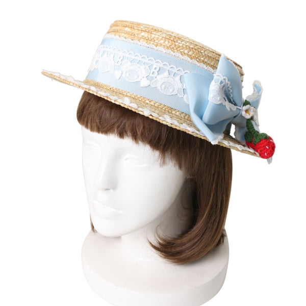 新品タグ付き くみゃちゃんとゆらゆらいちごのカンカン帽 u-07803-00_grande.jpg?v=1728717922