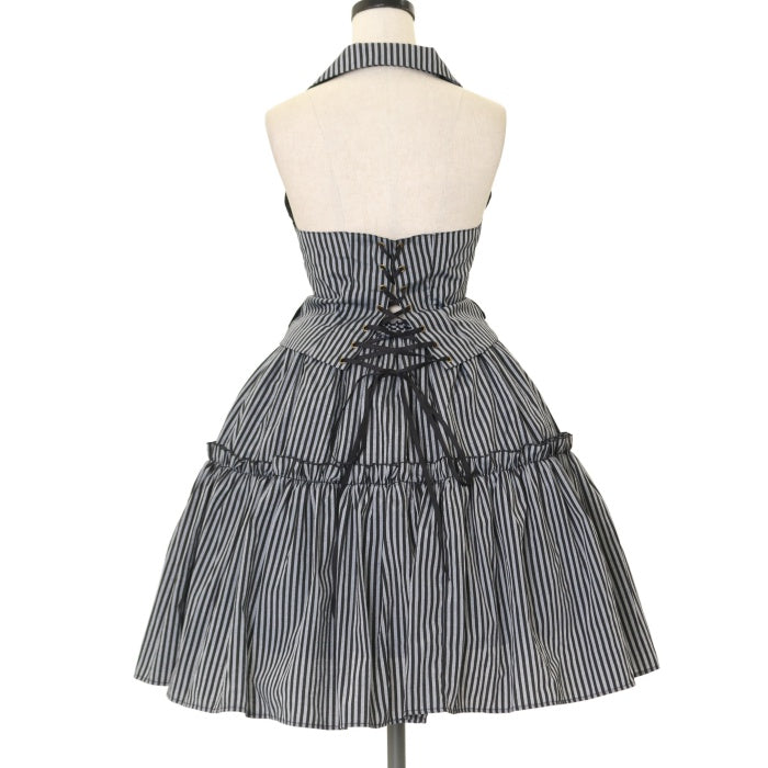 ATELIER-PIERROT ストライプバッスルコルセットスカート 黒×白 ATELIER-PIERROT ストライプバッスルコルセットスカート 黒×白