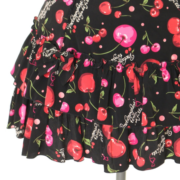 USED】Vintage Cherryフリルスカート(ロイヤルデシン USED】Vintage Cherryフリルスカート(ロイヤルデシン