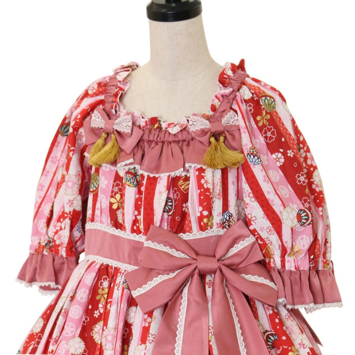 メタモルフォーゼ☆いろどり花てまりワンピース☆プラスサイズ 楽天市場】Metamorphose / いろどり花てまり フリルワンピース (プラス