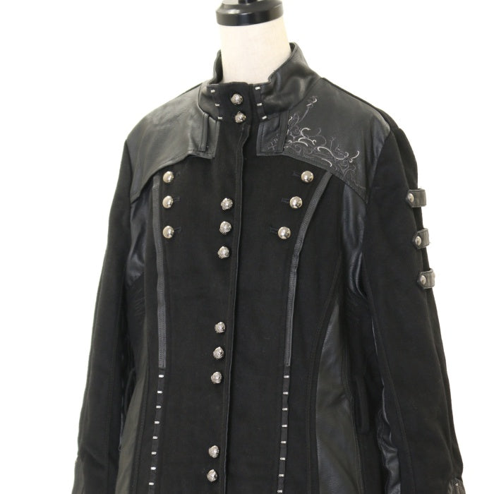 ozz croce ロングコート USED】croce フェイクレザー切替ロングコート | Ozz On Wunderwelt