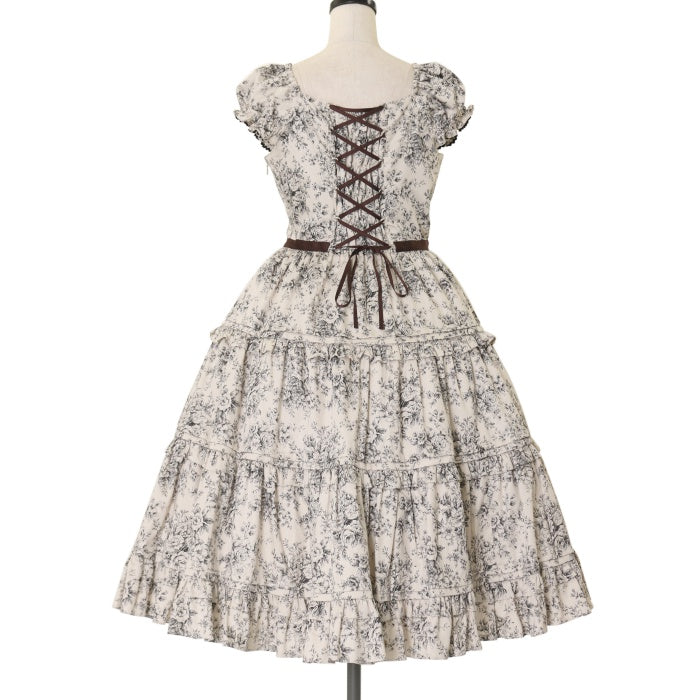 M*I様 新品Victorian maiden ロココブーケティアードロングドレ Toile de Rococo Bouquet Tiered Long OP by Victorian Maiden