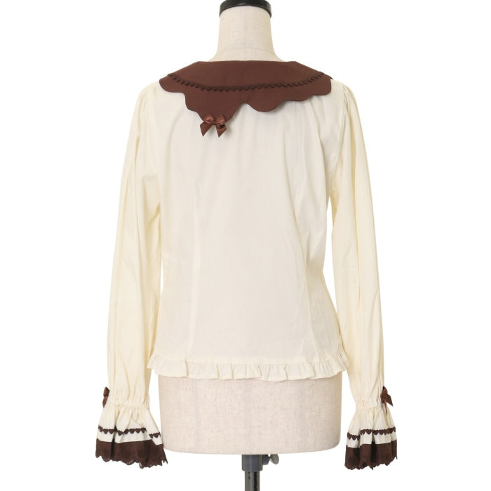 BABY strawberry loves chocolate ブラウス 生成 Strawberry Loves Chocolate Blouse by Baby, the Stars Shine