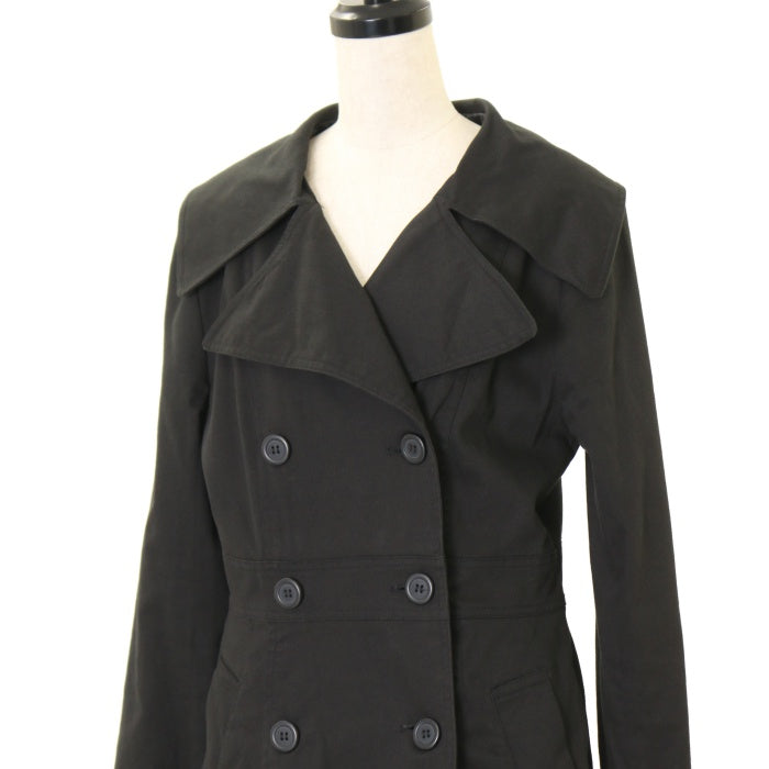 USED】【Mサイズ】ダブルボタンロングコート | BLACK PEACE NOW
