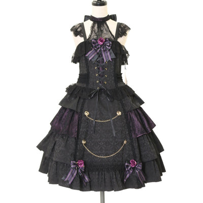 USED】Sweet Cherry & Berry ジャンパースカート+カチューシャセット 