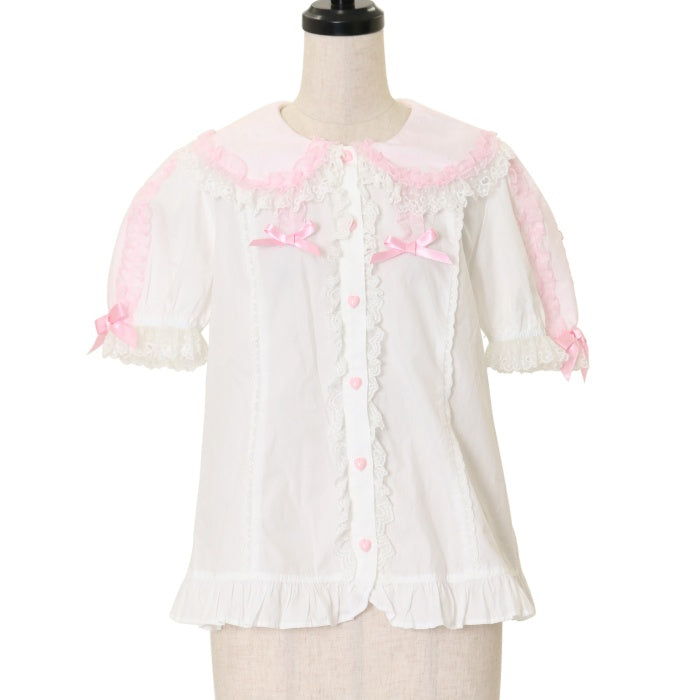 Angelic Pretty トッピングハート　ブラウス　ロリータ USED】トッピングハートブラウス | Angelic Pretty | ロリータ