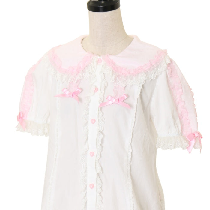 アンジェリックプリティ　トッピングハートブラウス　新品　未使用 USED】トッピングハートブラウス | Angelic Pretty | ロリータ