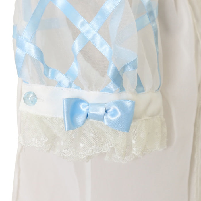 USED】Dream Showerブラウス（ホワイト×サックス） | Angelic Pretty