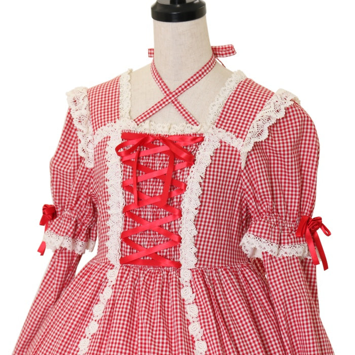 USED】ギンガムチェック巻きバラドールワンピース | BABY, THE STARS