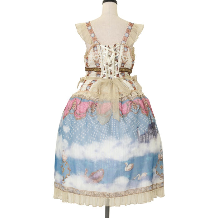 Schwan～ルートヴィヒの憧れと空想のAria～　JSK+ヘッドドレス USED】Schwan～ルートヴィヒの憧れと空想のAria～柄コルセット