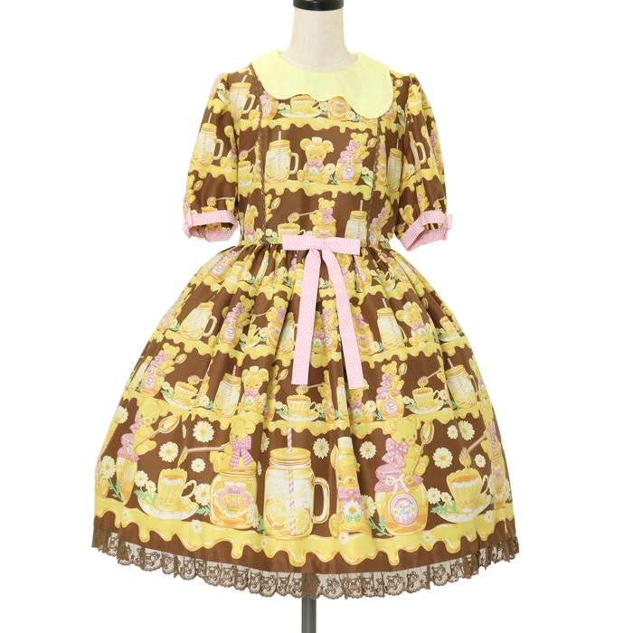 USED】Honey Bear's Cafeワンピース | Angelic Pretty USED】Honey Bear's Cafeワンピース | Angelic Pretty