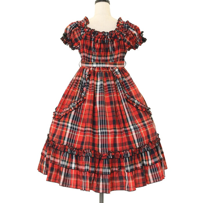 【やや】 physical drop セーラーOP赤チェック physical drop セーラーOP赤チェック