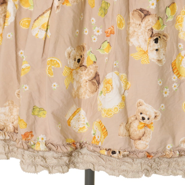 ピンクハウス ミディ丈ハニーレモンテディ ブローチセット PINK HOUSE