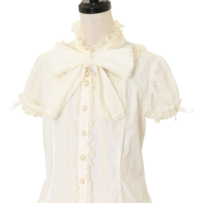 USED】ロマンティック立ち襟ボウタイブラウス | Angelic Pretty