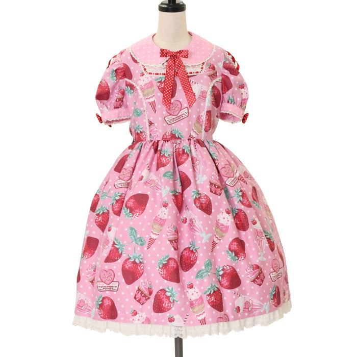 4時間限定価格アンジェリックプリティstrawberry dinerワンピセット USED】Fresh Strawberry Diner ワンピース | Angelic Pretty ワンピース