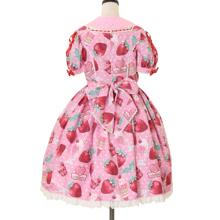 Strawberry diner JSKクロ Fresh Strawberry Diner JSK by Angelic Pretty