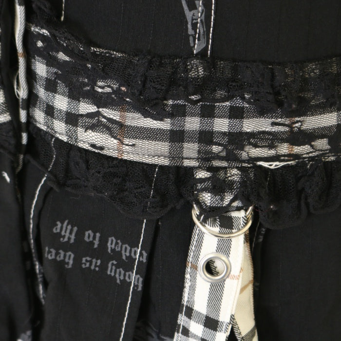 USED】H.Jelly ベルト付きチェック切替ワンピース | h.NAOTO