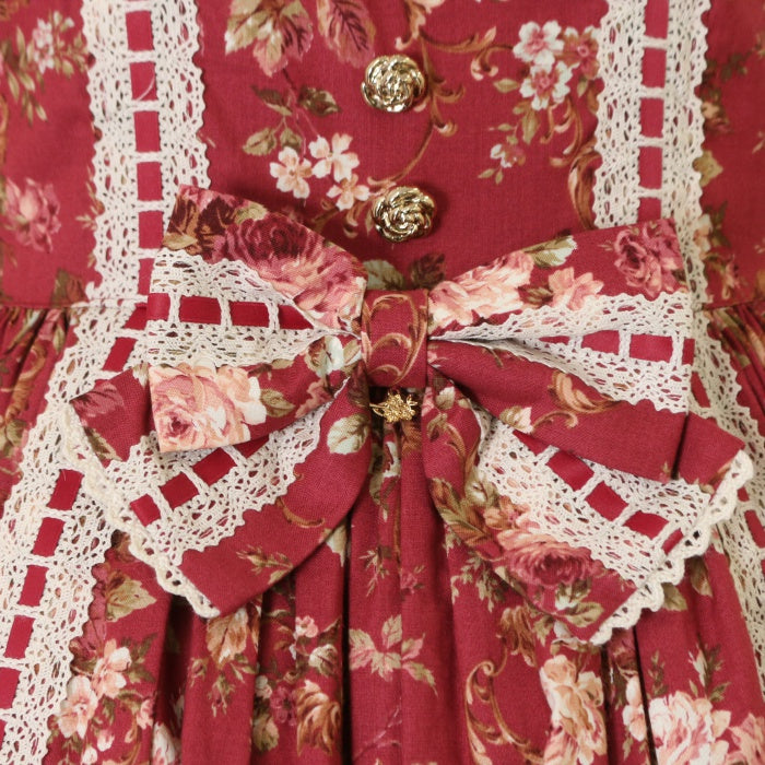 Le Flacon/リボン&はしごレースのストライプワンピース 最強愛され