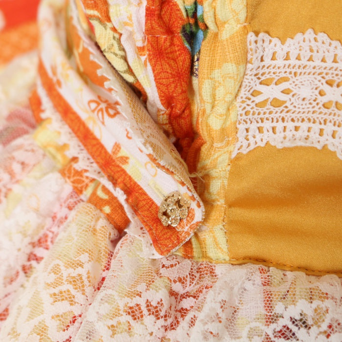 USED】【プラスサイズ】いろどり花てまり タックジャンパースカート