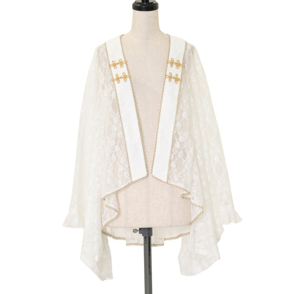 メタモルフォーゼ 総レースラッパ袖ボレロ ブルー メタモルフォーゼ 総