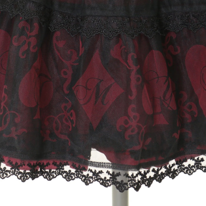 USED】トランプチュールスカート（Black×Red） | PUTUMAYO | ロリータ