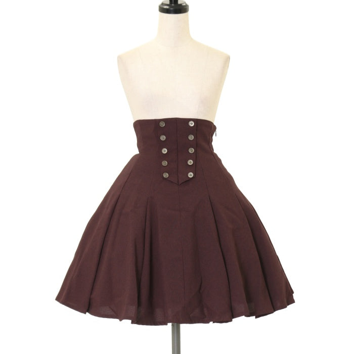 Innocent World ナポレオンW釦スカート ボルドー Mサイズ USED】【Mサイズ】ナポレオンW釦スカート | Innocent World