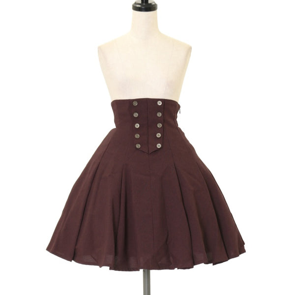 Innocent World ナポレオンW釦スカート ボルドー Mサイズ USED】【Mサイズ】ナポレオンW釦スカート | Innocent World