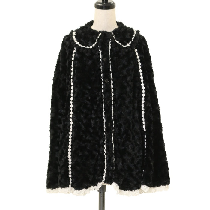 うさみみポンチョ　ロリータ　BABY 黒　プードルファー うさみみポンチョ ロリータ BABY 黒 プードルファー BABY the STARS