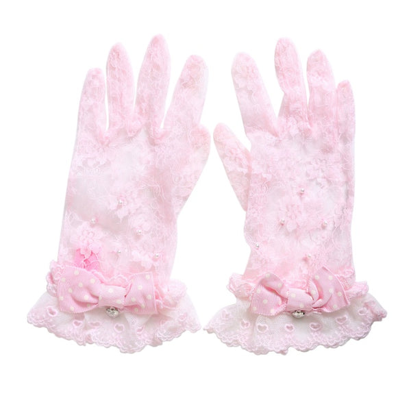 USED】Dollyドットリボンレース手袋| Angelic Pretty Wunderwelt