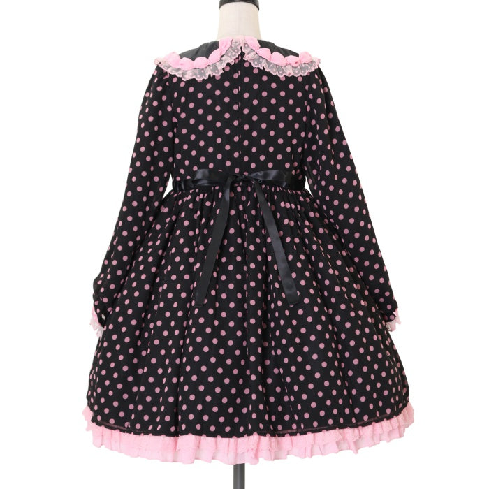 Angelic Pretty ポルカドットワンピース ピンク×黒 Angelic pretty