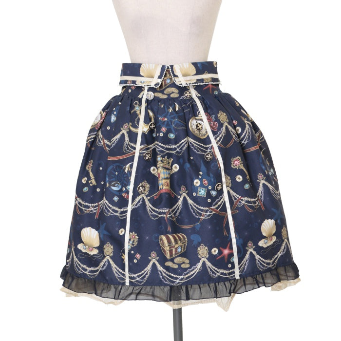 axes femme kawaii クラシックカテドラルスカート(白) くるしく