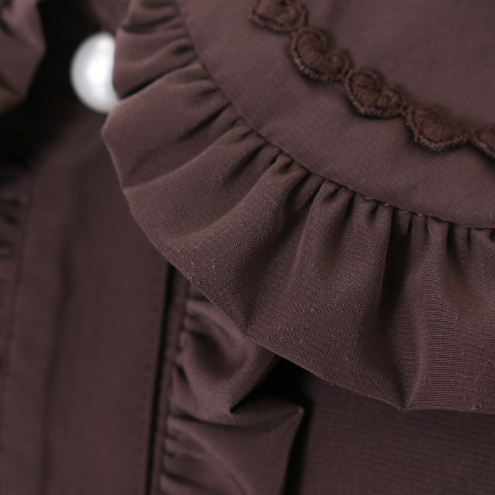 秋*鮭様 くまくみゃちゃんデシンブラウス茶BABYブラウン