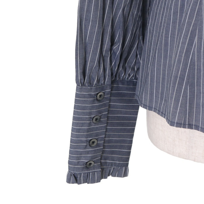 USED】【Mサイズ】ストライプクラシカルブラウス | Sheglit Wunderwelt