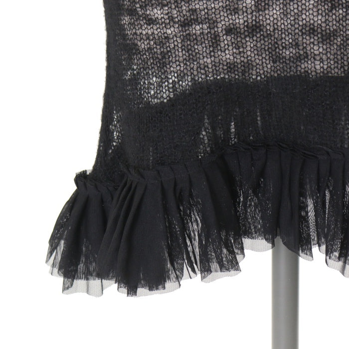 十字架の雲 USED】【PEACE NOW/Mサイズ】十字架ノースリーブニット | BLACK