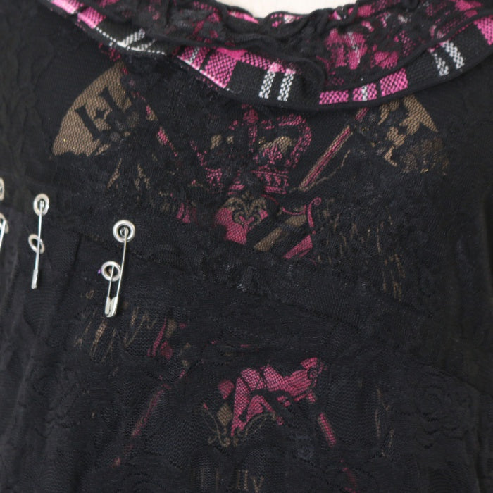 USED】H.Jelly レース重ねタータンフリルタンクトップ | h.NAOTO