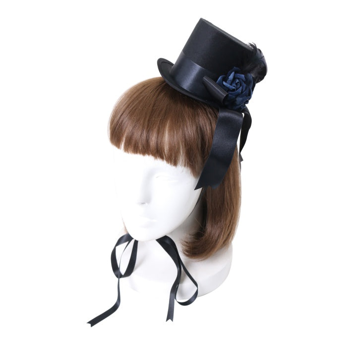USED】ミニシルクハット（黒×青薔薇） | Triple*fortune Wunderwelt