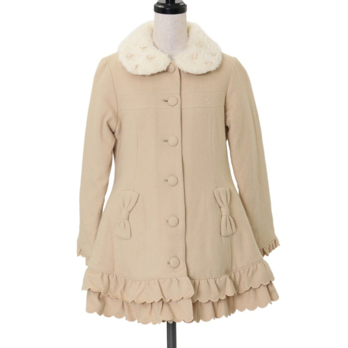 USED】【140cm】リボンファースカラップコート | Shirley Temple