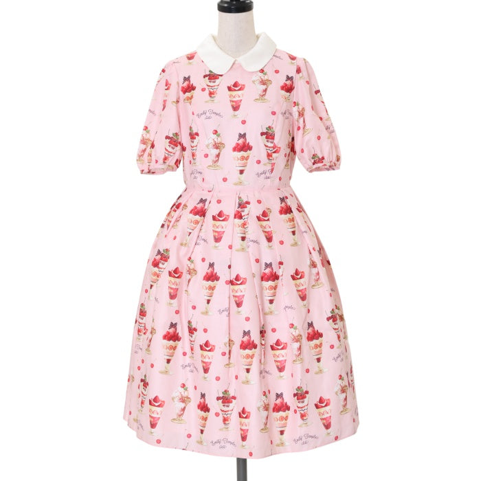 BerryCherry Parfaitワンピース USED】【Sサイズ】BerryCherry Parfaitワンピース | Emily
