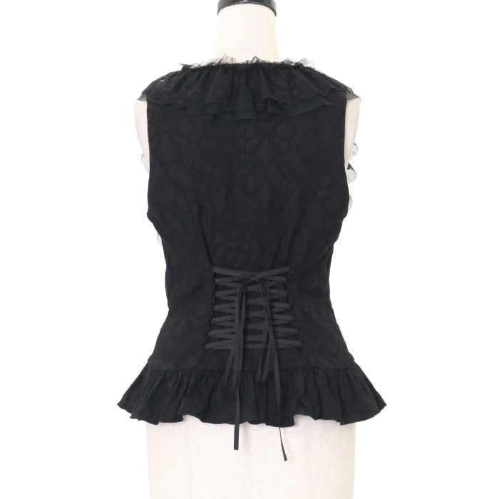USED】【Mサイズ】ジャガードジップアップジレ | BLACK PEACE NOW