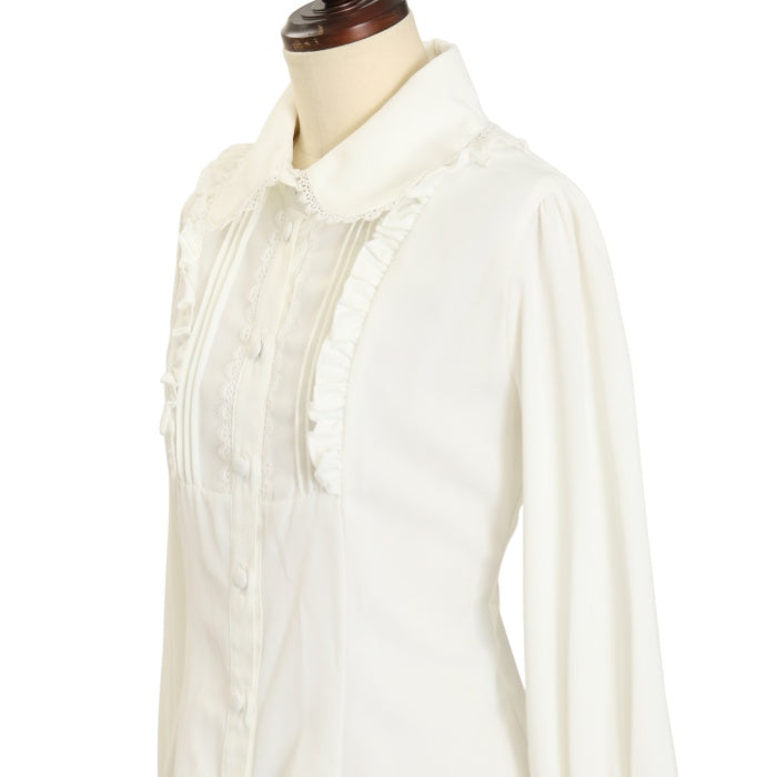 USED】Round Collar Pintuck Blouse | ATELIER-PIERROT USED】Round Collar Pintuck Blouse | ATELIER-PIERROT